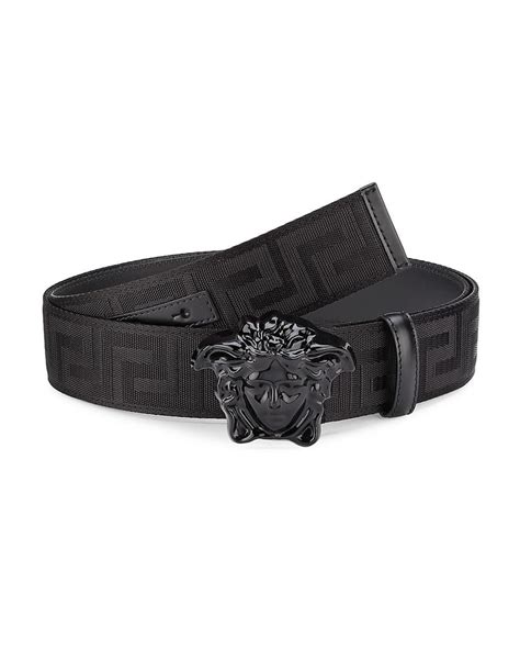 versace medusa buckle printed nylon belt|versace belt outlet.